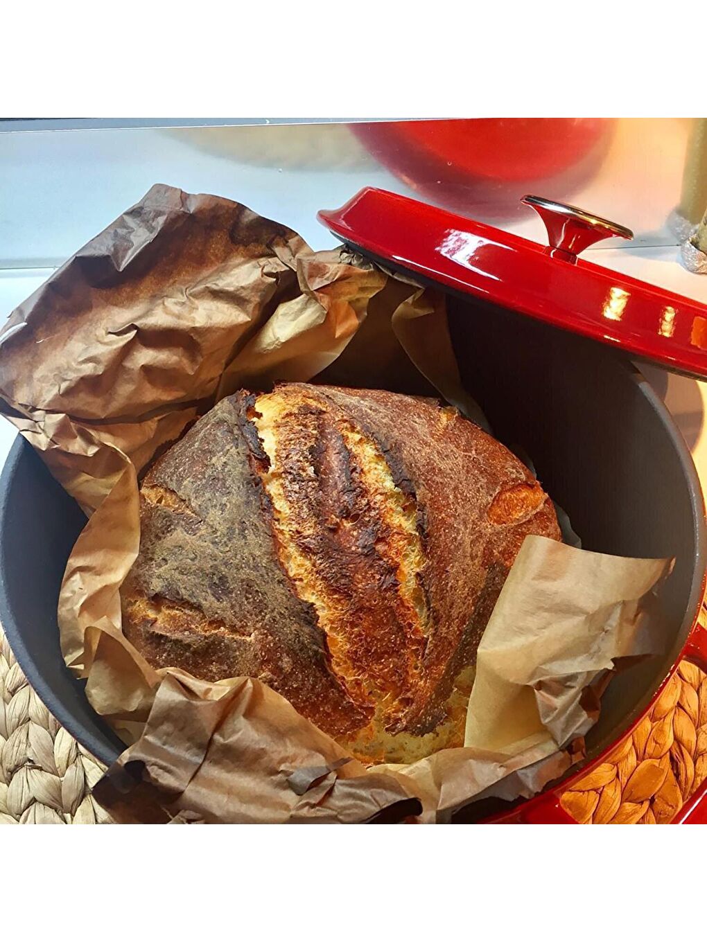 Kırmızı Yuvarlak Tencere. Trendy Çap(Ø) 32cm.-5