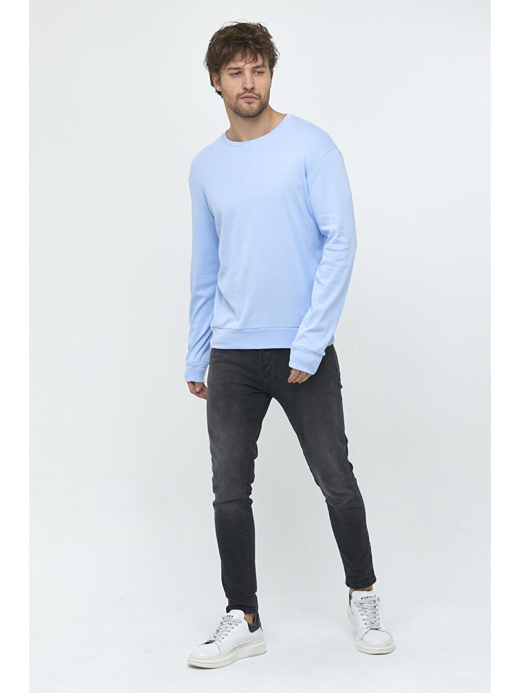 Mavi Erkek Bisiklet Yaka Slim Fit İnce Sweatshirt Spr 20k17-3