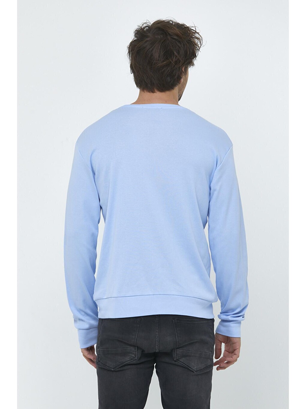 Mavi Erkek Bisiklet Yaka Slim Fit İnce Sweatshirt Spr 20k17-4