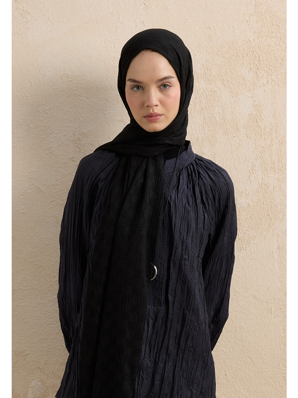 Modal Damalı Şal Siyah-6