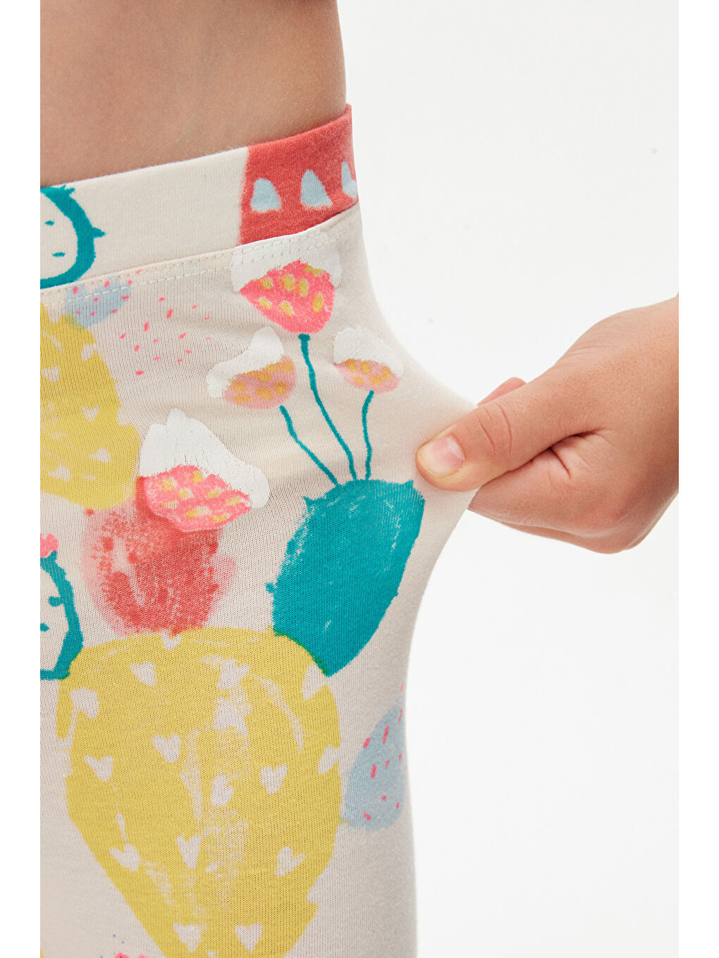 Karışık Kız Çocuk Spring Cactus Desen Tayt-2