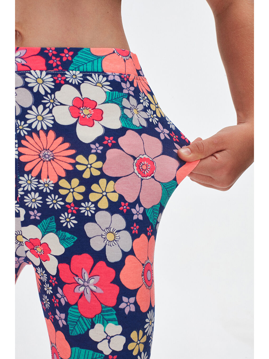 Karışık Kız Çocuk Neon Garden Desen Tayt-2