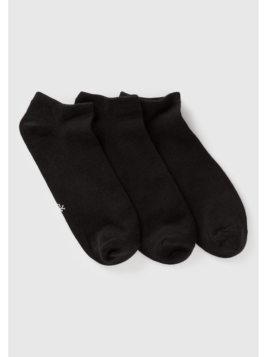 Unisex Siyah 3'lü Patik Çorap