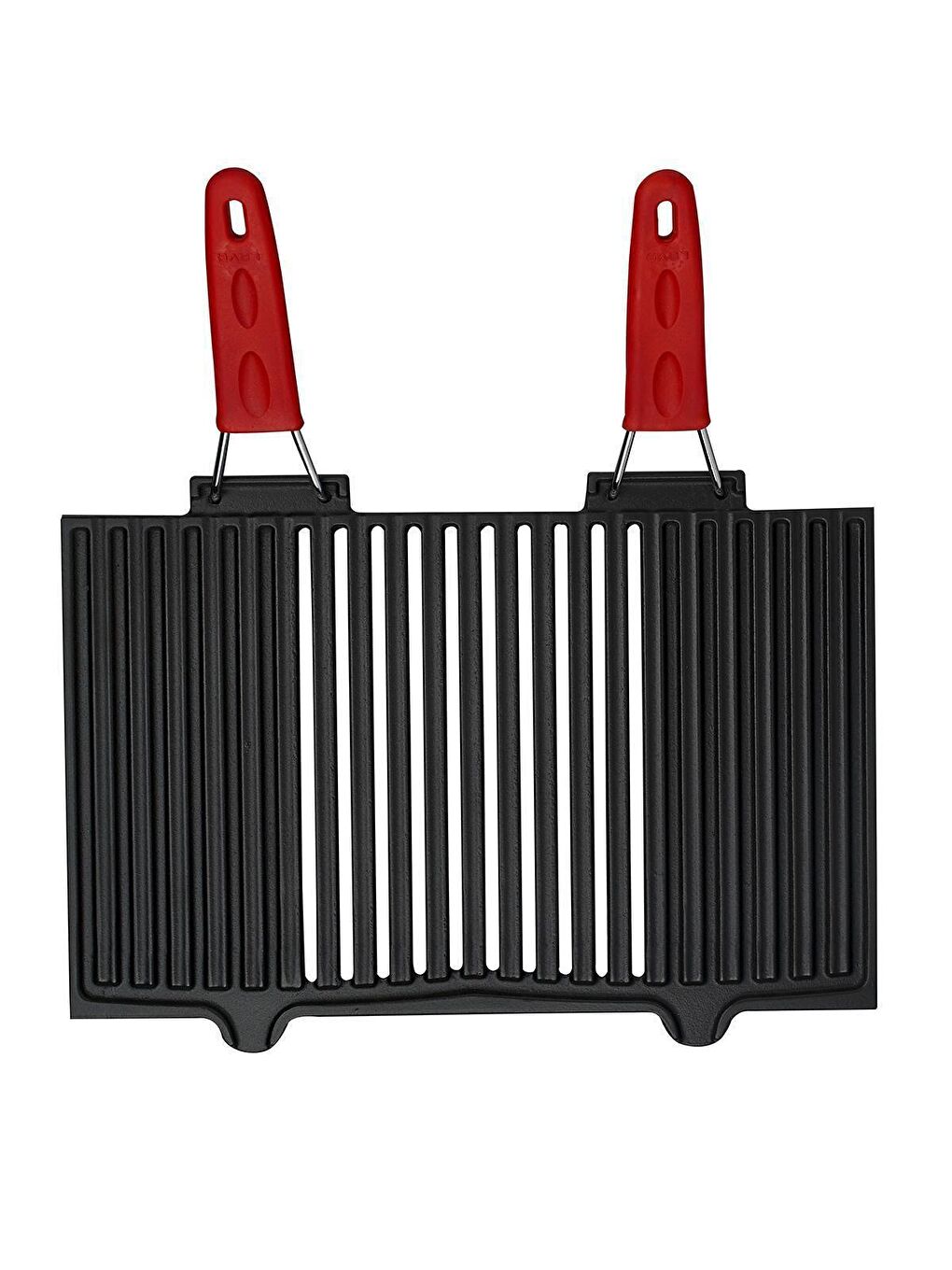 Siyah Dikdörtgen Mangal Izgarası Silikon Paslanmaz Çift Tel Saplı Ölçü 40x25cm.-2