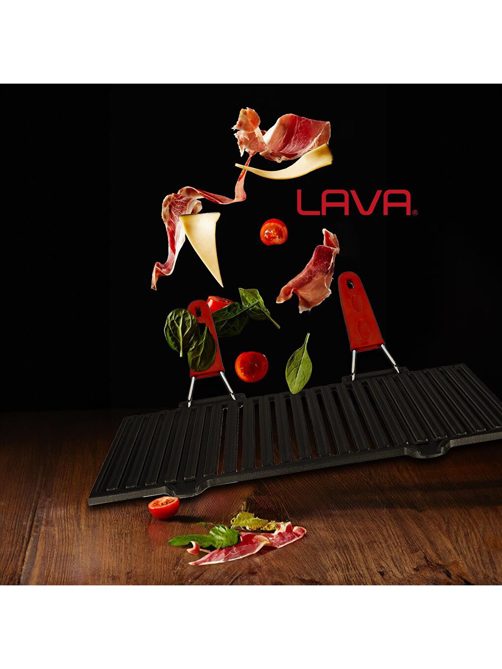 Siyah Dikdörtgen Mangal Izgarası Silikon Paslanmaz Çift Tel Saplı Ölçü 40x25cm.-6