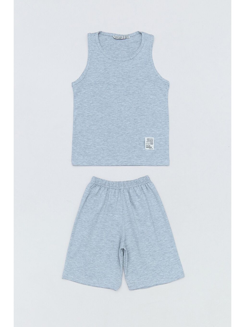 Gri Armalı Şortlu Erkek Çocuk Takım