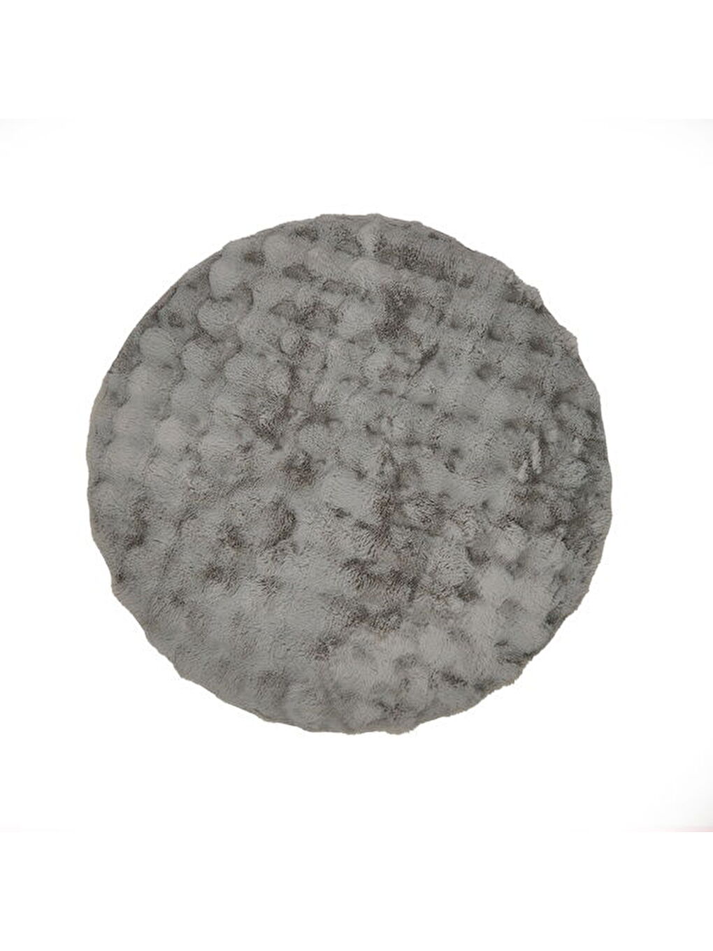 Soft Bubble Yuvarlak Halı - Gri - 100x100 cm-3