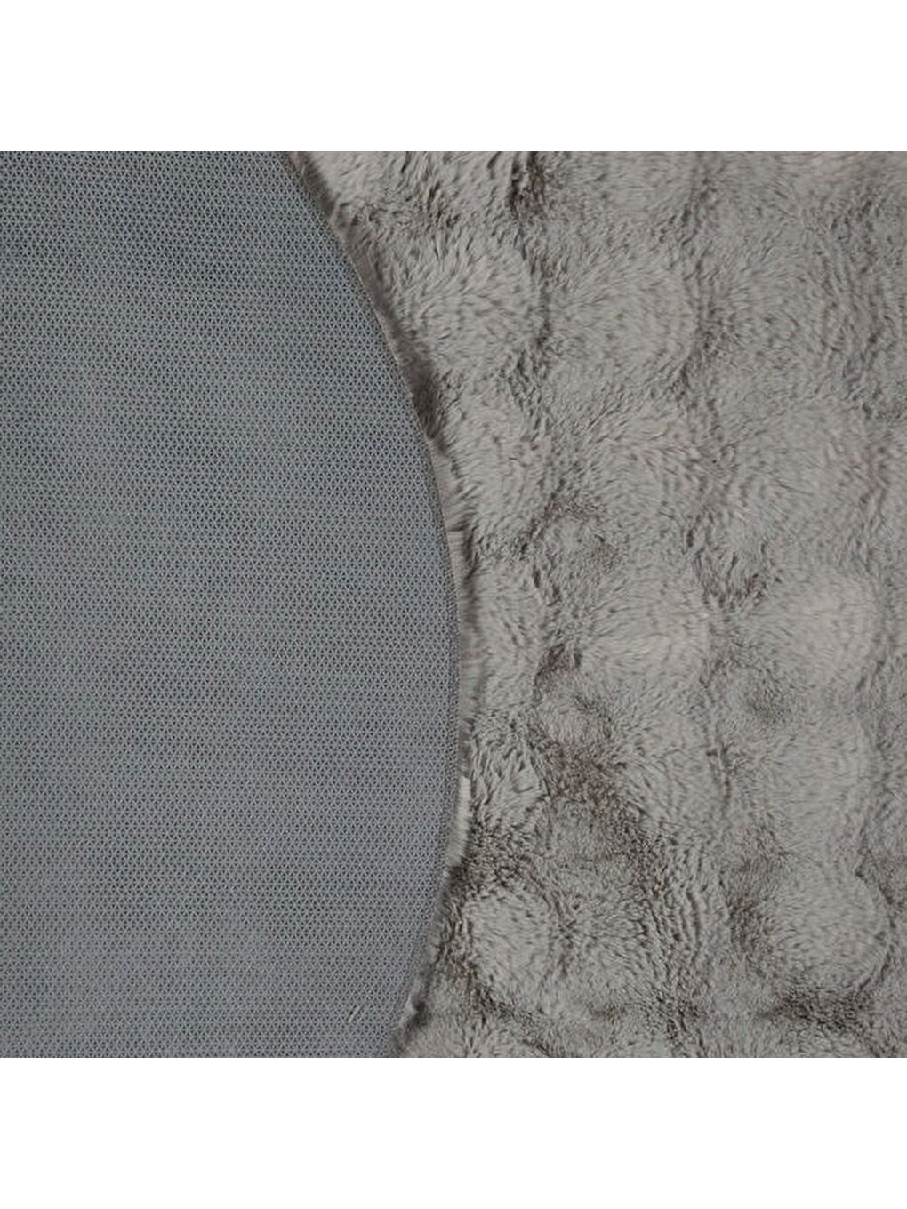 Soft Bubble Yuvarlak Halı - Gri - 100x100 cm-2