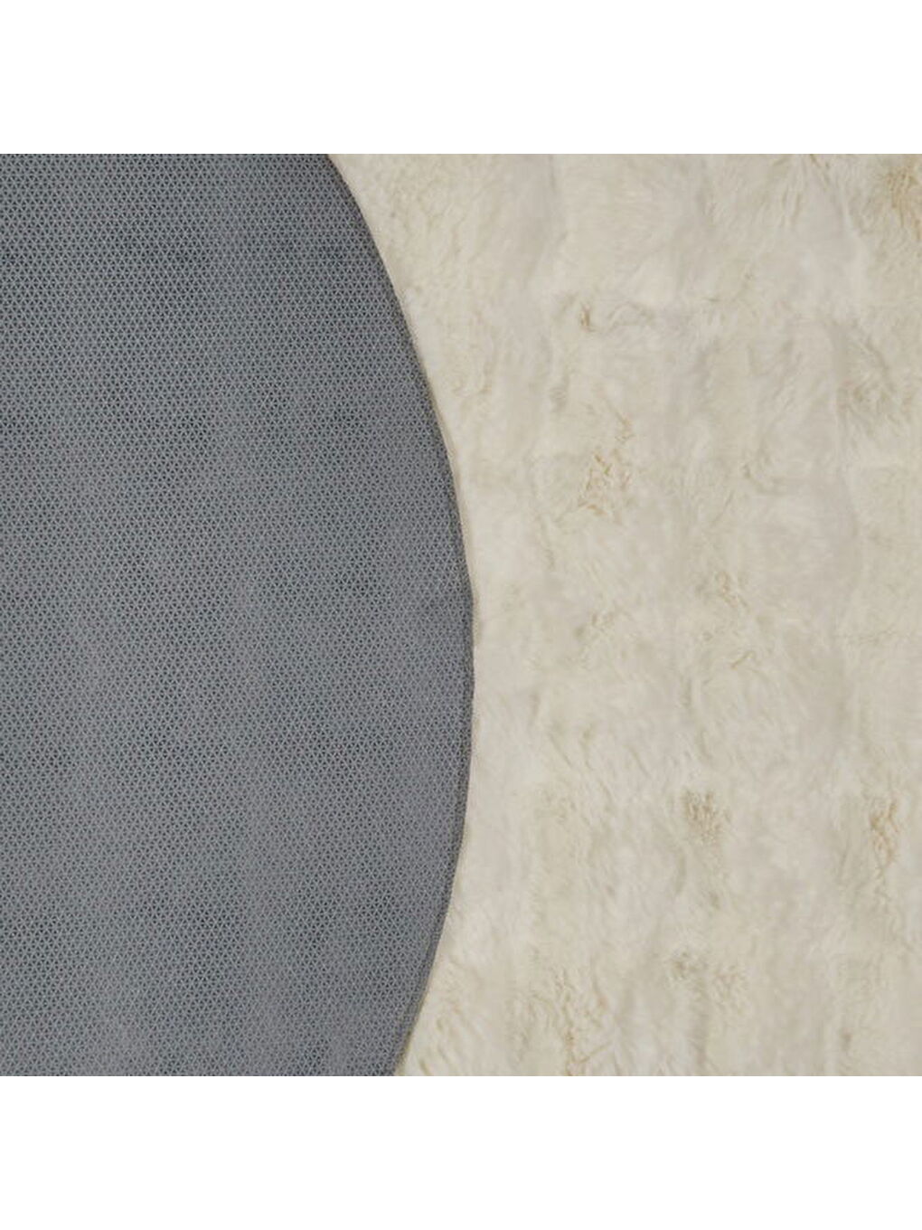 Ekru Soft Bubble Yuvarlak Halı - Krem - 100x100 cm-2