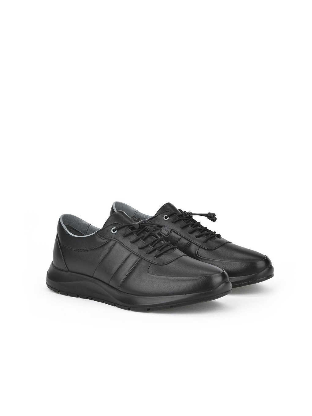 Erkek Hakiki Deri Sneaker 1311013 S08 Siyah-1