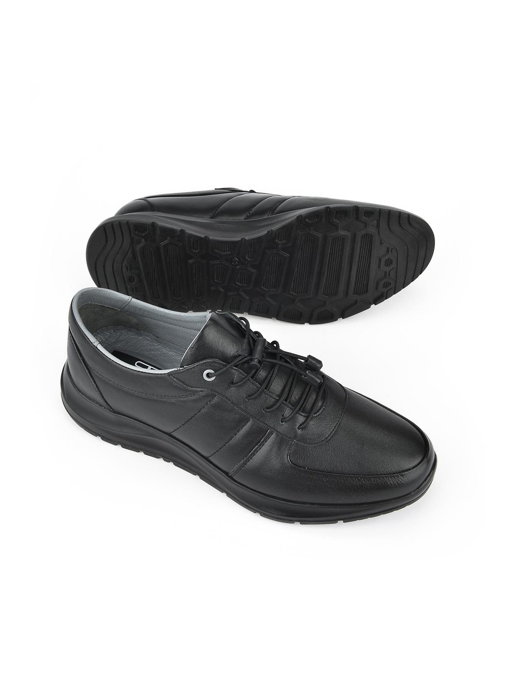 Erkek Hakiki Deri Sneaker 1311013 S08 Siyah-4