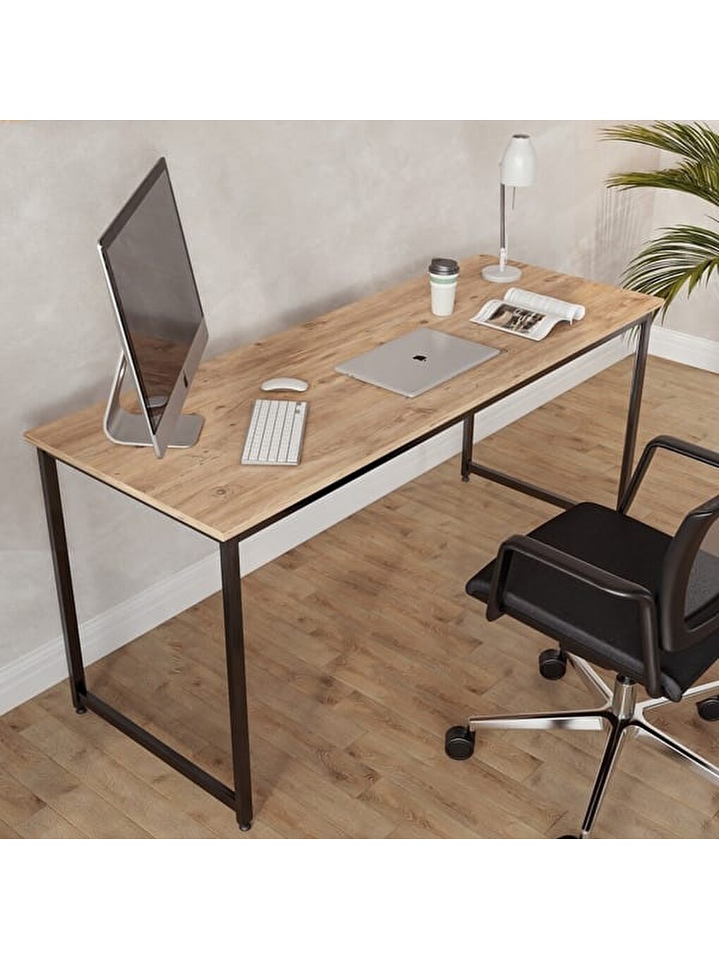 Kahverengi Çalışma Masası - Atlantik Çam - 160 cm-7