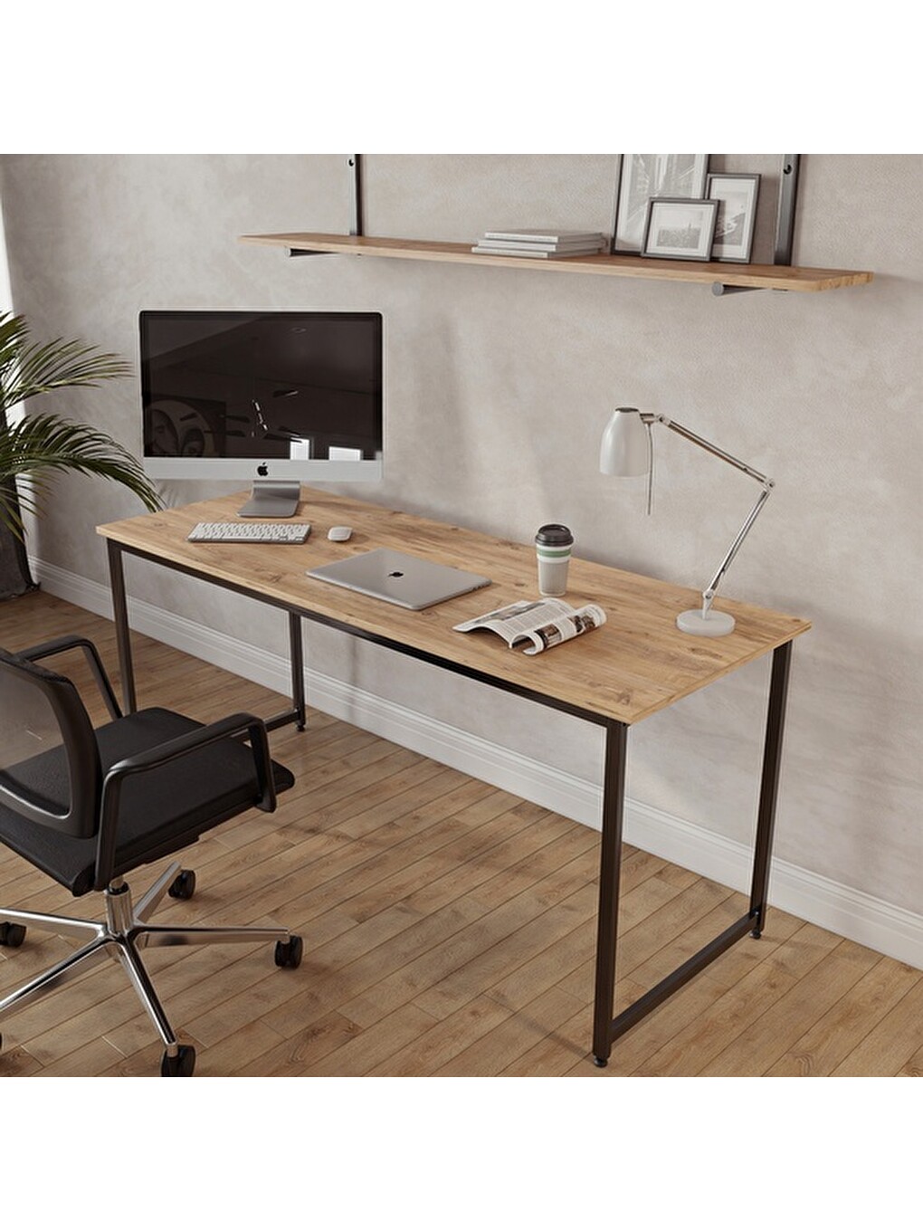 Kahverengi Çalışma Masası - Atlantik Çam - 160 cm-8
