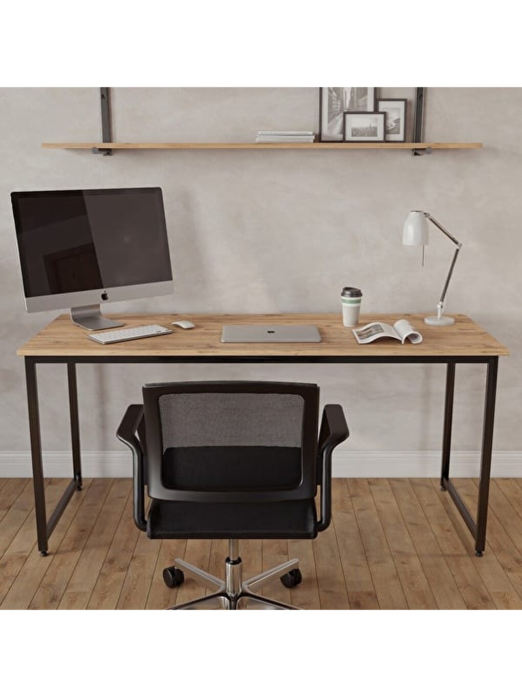 Kahverengi Çalışma Masası - Atlantik Çam - 160 cm-9