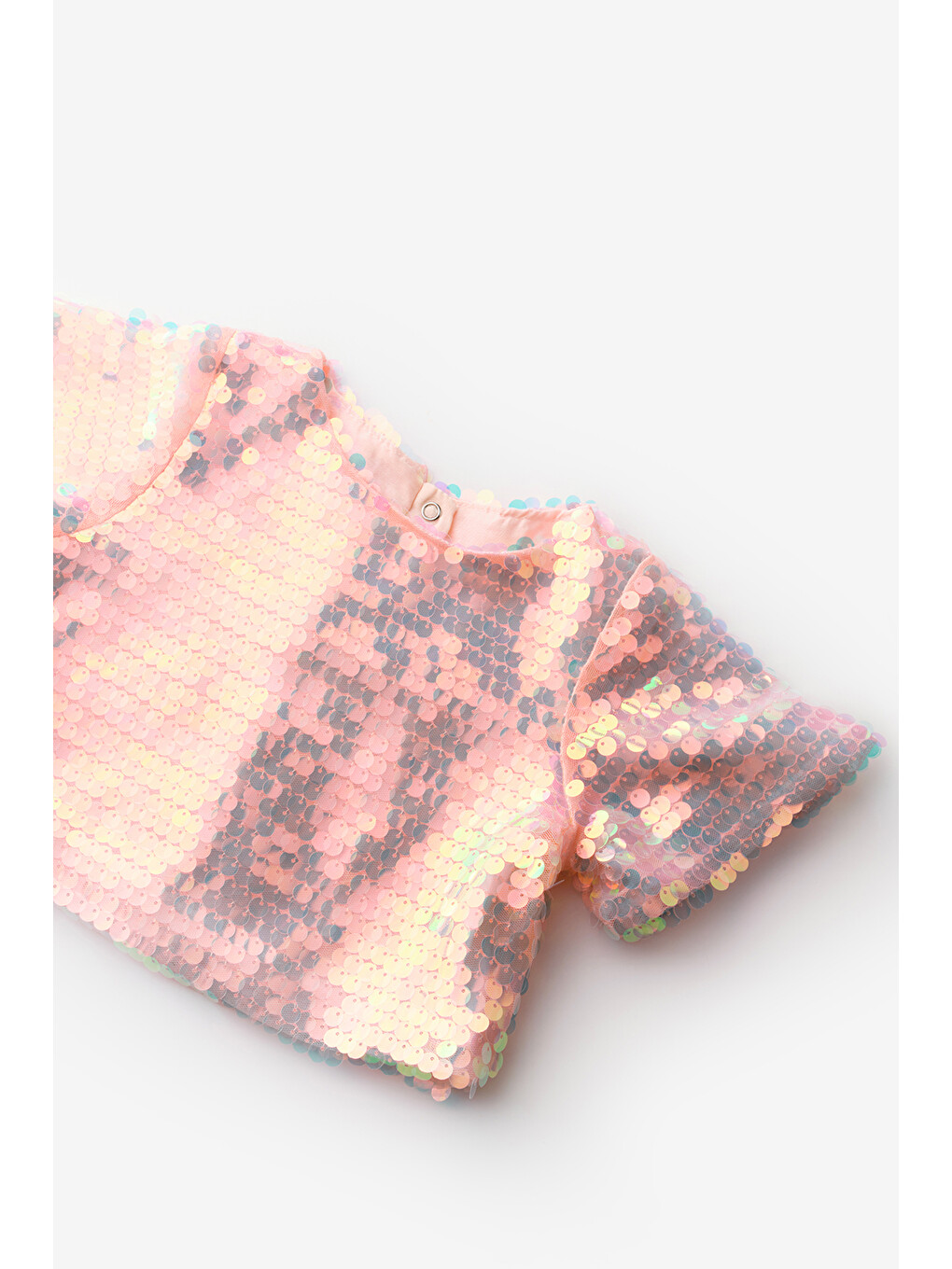Pembe Somon Pullu Kız Çocuk Crop-1