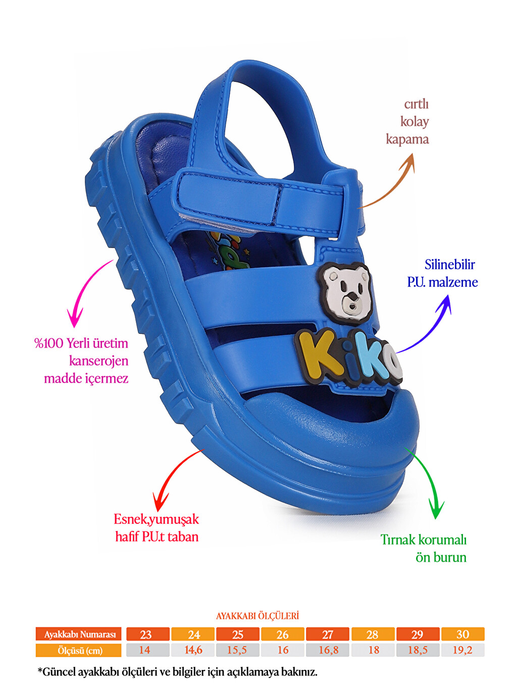 Mavi Jack Hafif Taban Erkek Çocuk Sandalet (1 Numara Büyük Alınız)-1