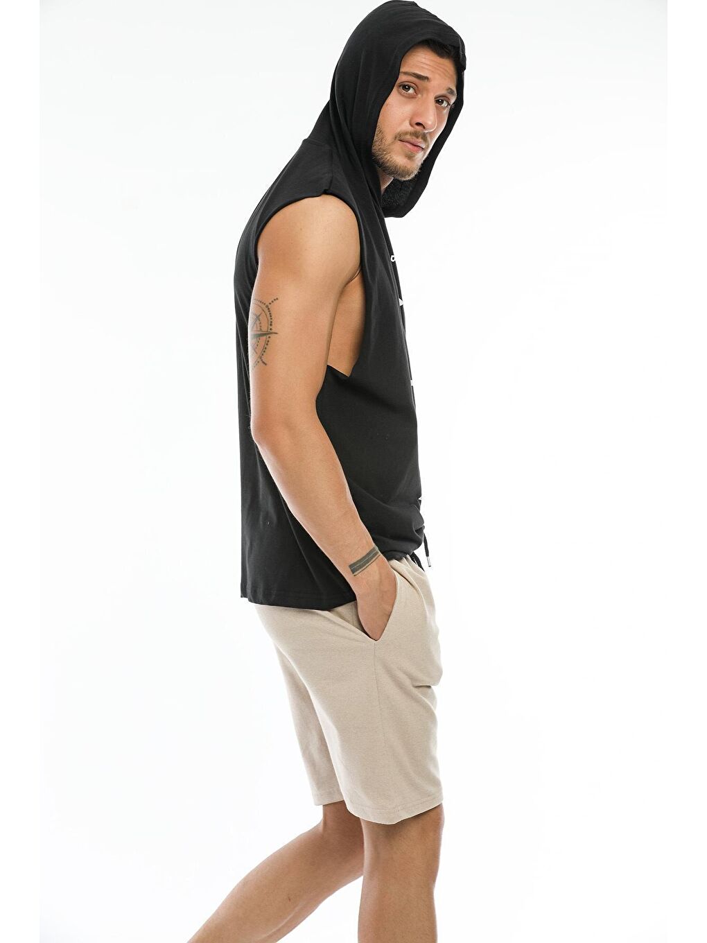 Bej Regular Fit Nakışlı Brooklyn Erkek Şort SPR21Y57-4