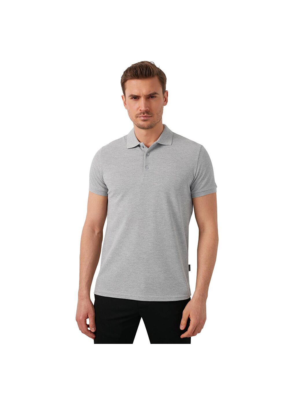 Buratti Gri % 100 Pamuk Düğmeli Regular Fit Polo T Shirt 5902127 - 3