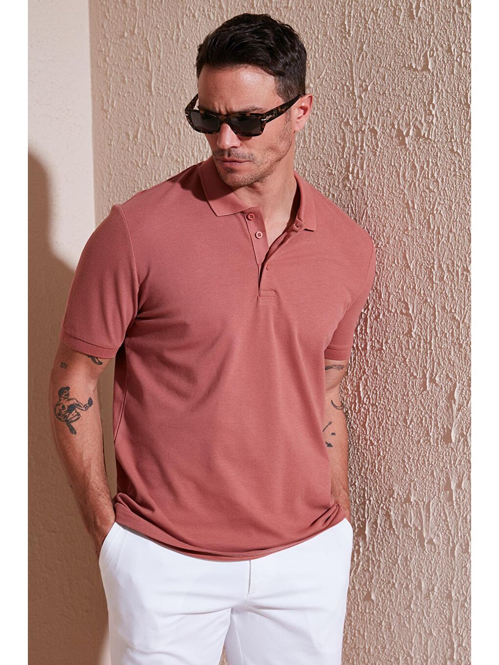 Buratti Pembe % 100 Pamuk Düğmeli Regular Fit Polo T Shirt 5902127