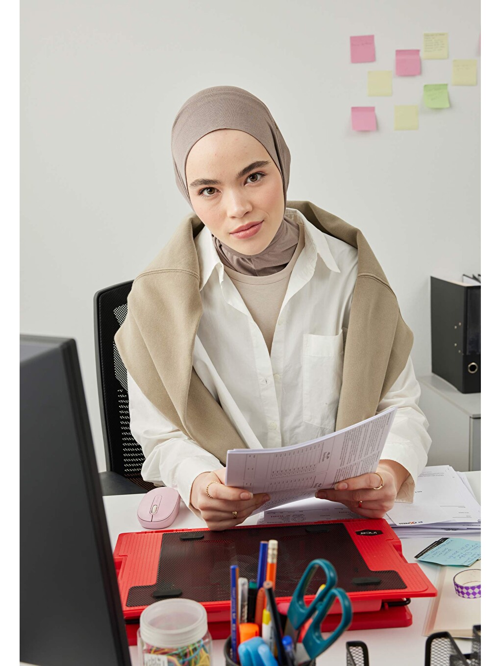 Gri Athletic Hijab Kül