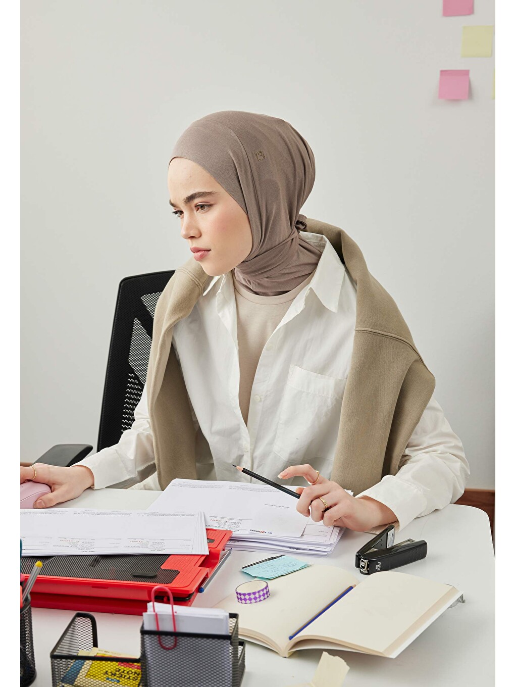 Gri Athletic Hijab Kül-3