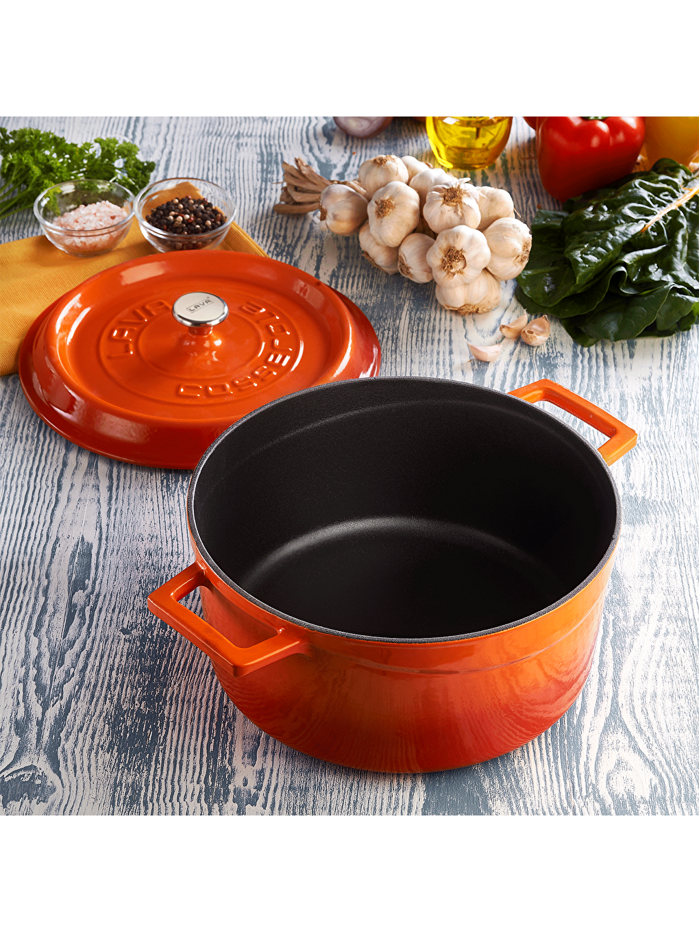 Turuncu Yuvarlak Tencere. Trendy Çap(Ø) 32cm.-4