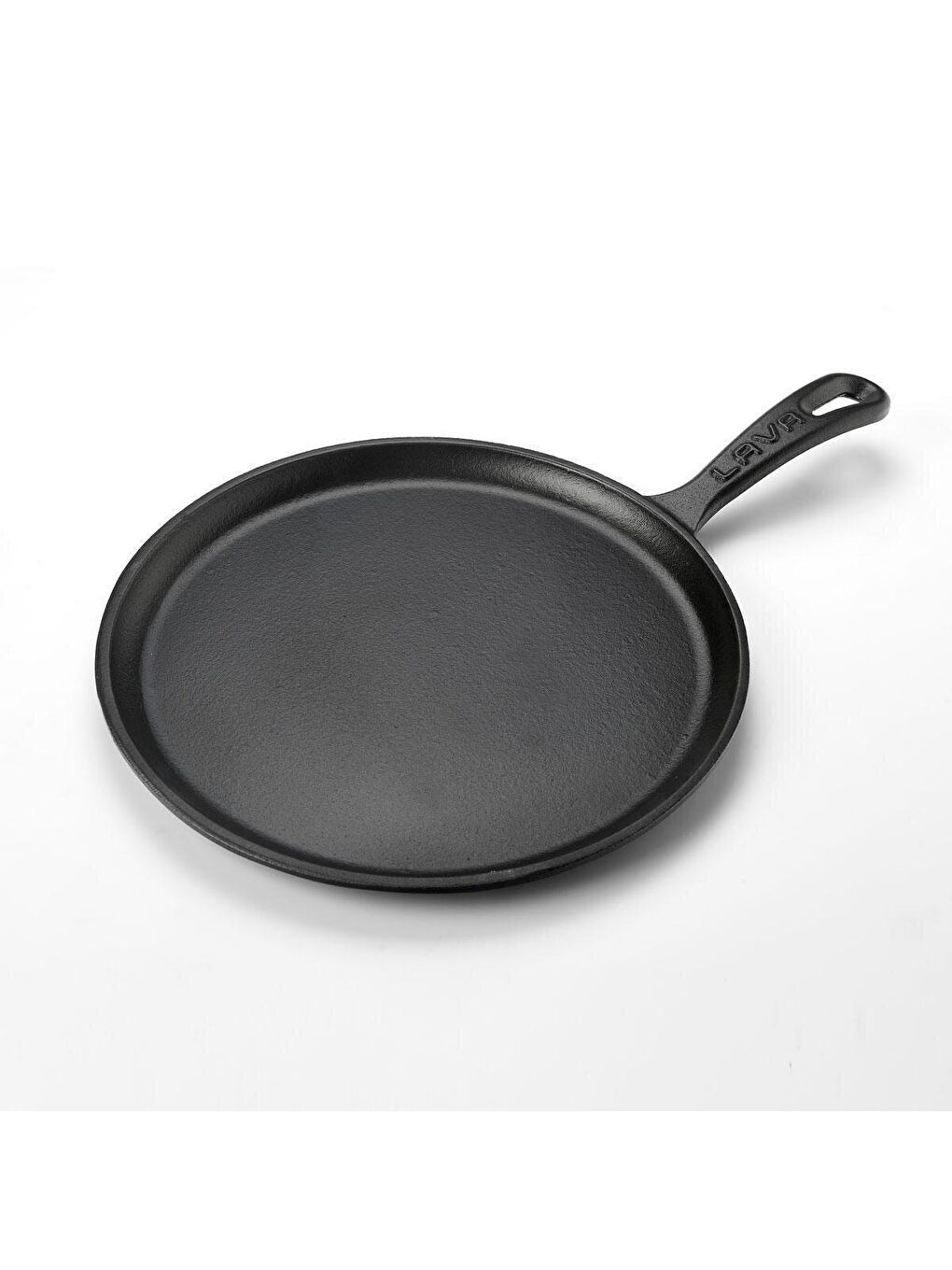 Siyah Yuvarlak Pizza Krep Pankek Tavası Döküm Demir Yekpare Saplı Çap(Ø)26cm.-1