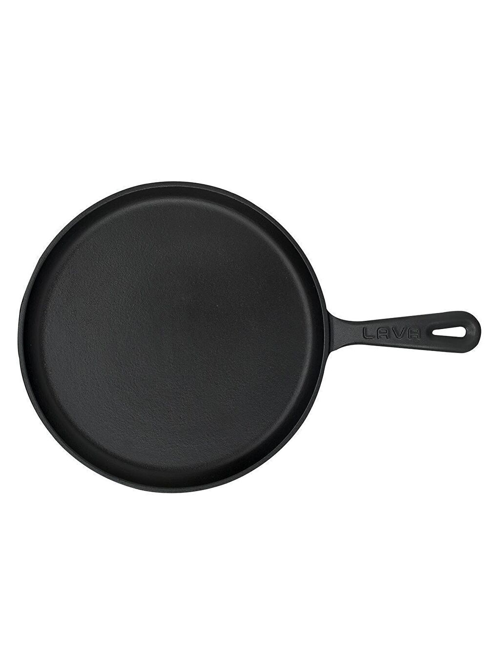 Siyah Yuvarlak Pizza Krep Pankek Tavası Döküm Demir Yekpare Saplı Çap(Ø)26cm.-2