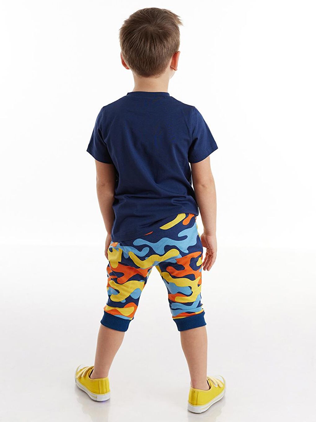 Lacivert Robot Star Erkek Çocuk Kapri Takım-1