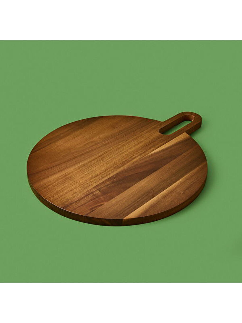 Akasya Yuvarlak Kesim Tahtası - Kahverengi - 43 cm