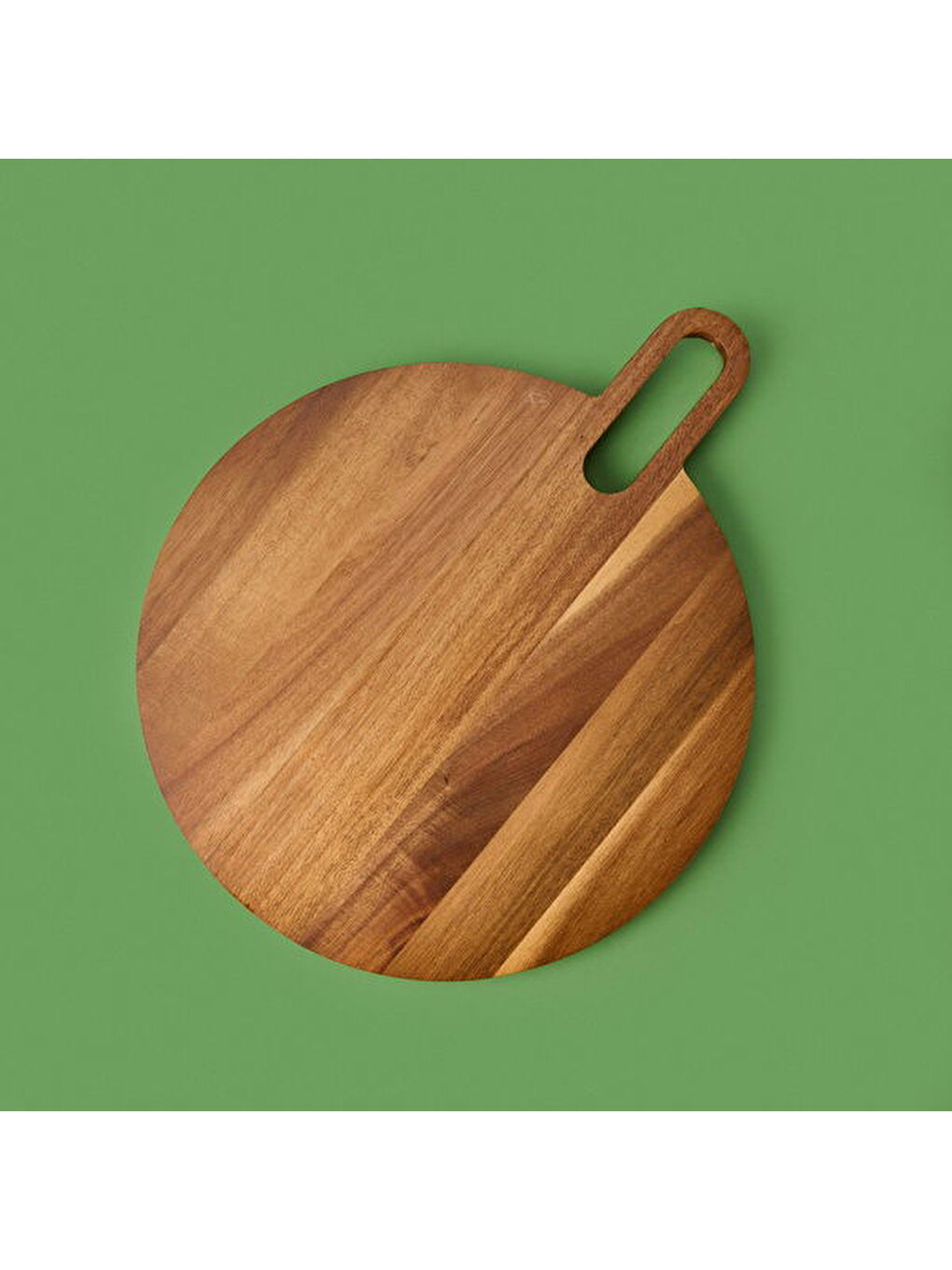 Akasya Yuvarlak Kesim Tahtası - Kahverengi - 43 cm-1