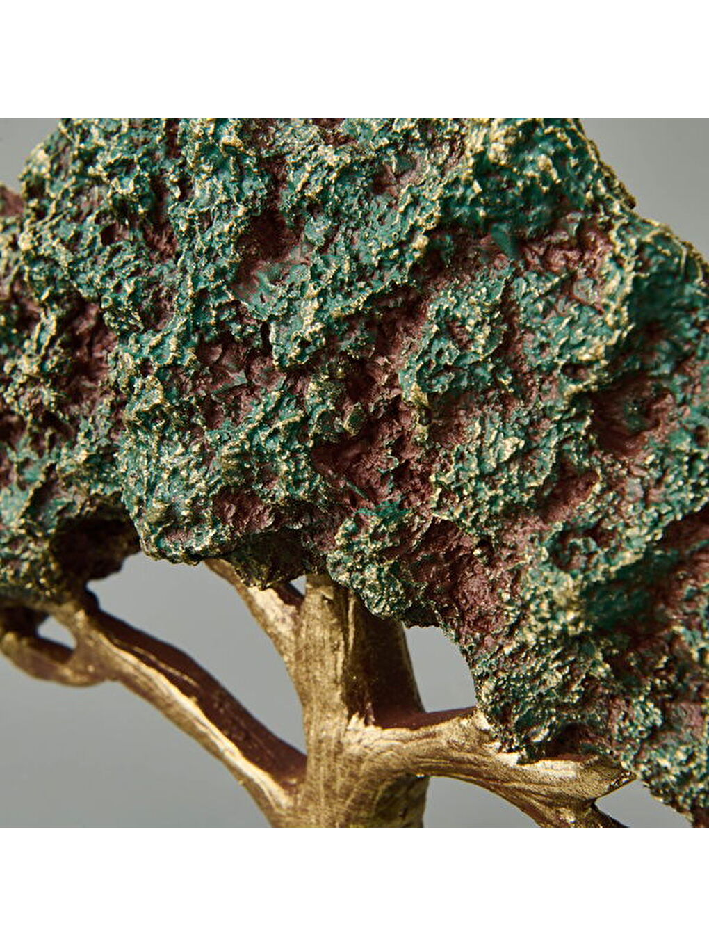 Deco Bonsai Dekor - Yeşil / Kahverengi - 22 cm-1