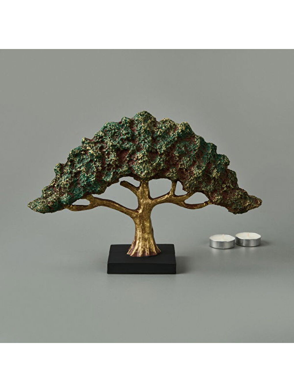 Deco Bonsai Dekor - Yeşil / Kahverengi - 22 cm-3