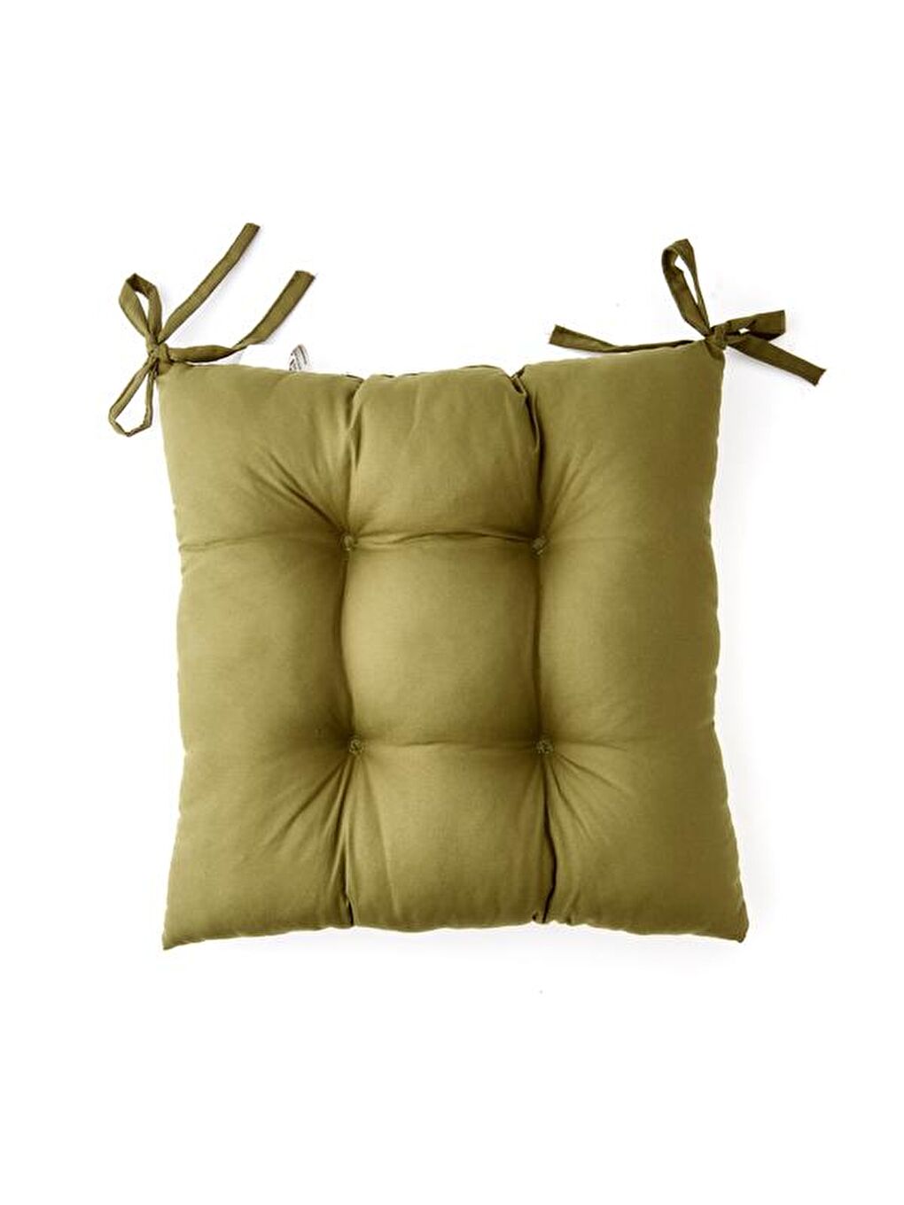 Soft Carre Sandalye Minderi - Haki - 40x40 cm-1