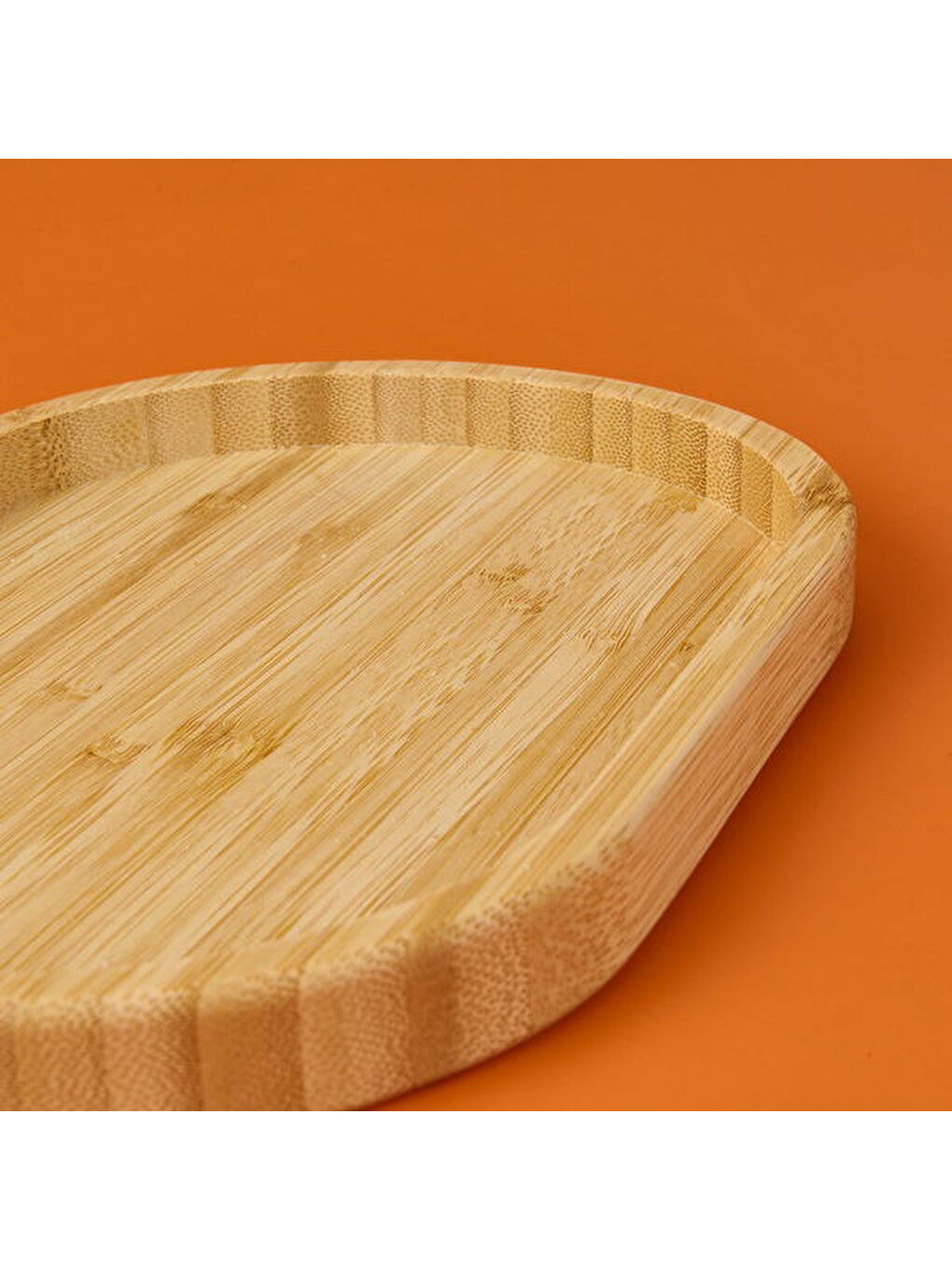Bambu Oval Sunumluk - Açık Kahverengi - 25x5 cm-1