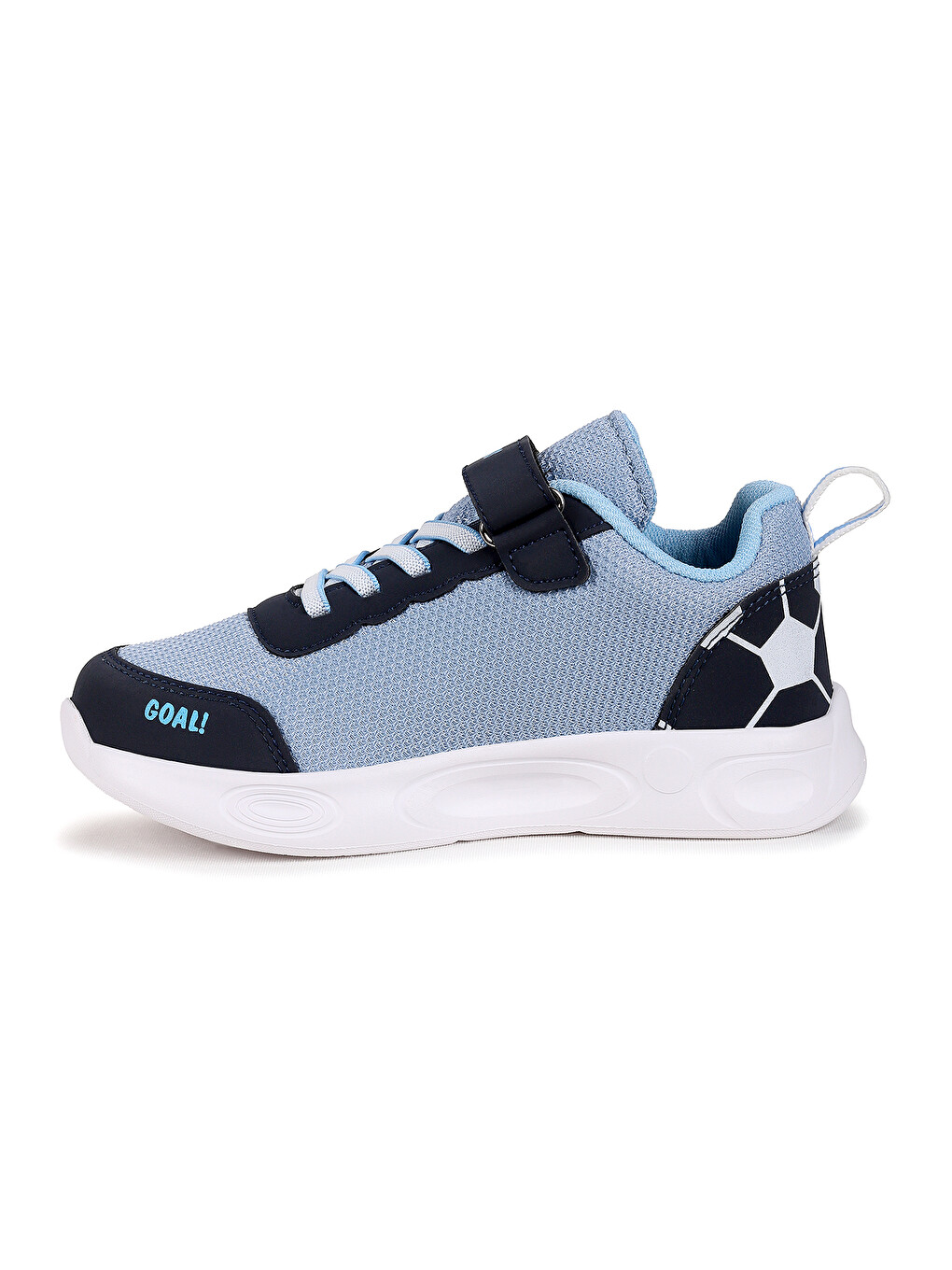 Lacivert Velcro Işıklı Günlük Cırtlı Erkek Çocuk Spor Ayakkabı-5
