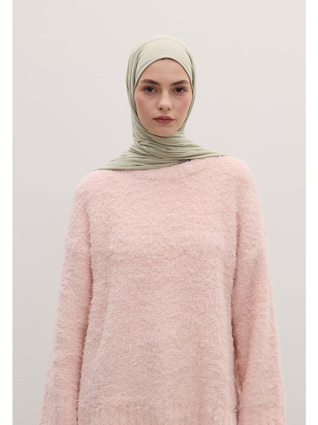 Bambu Penye Şal Pastel Yeşil-3