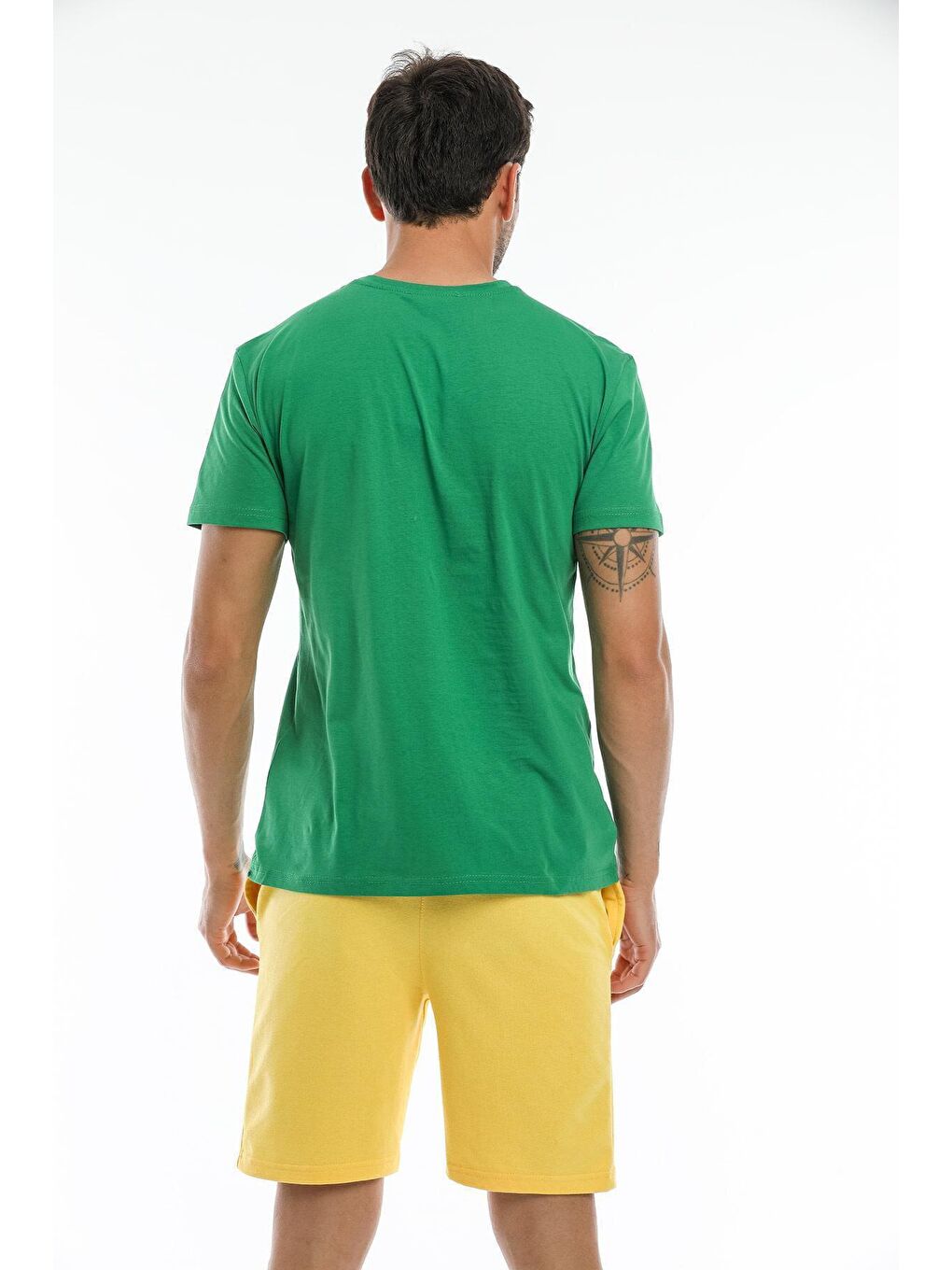 Sarı Regular Fit Nakışlı Brooklyn Erkek Şort SPR21Y57-3