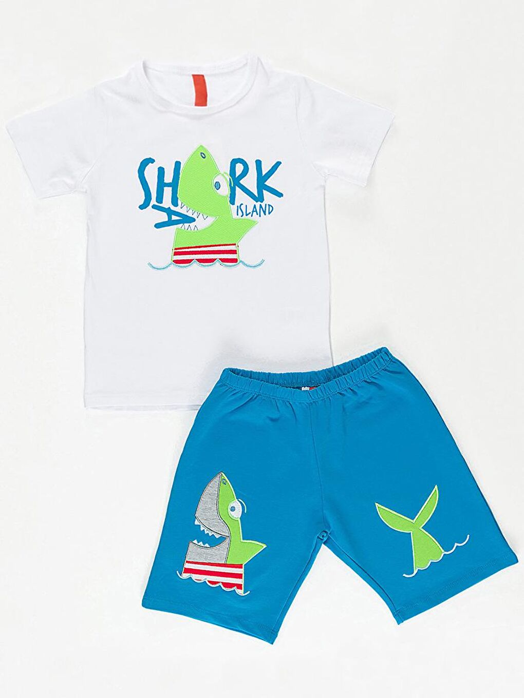 Denokids Karışık Shark Island Şort Takım - 4