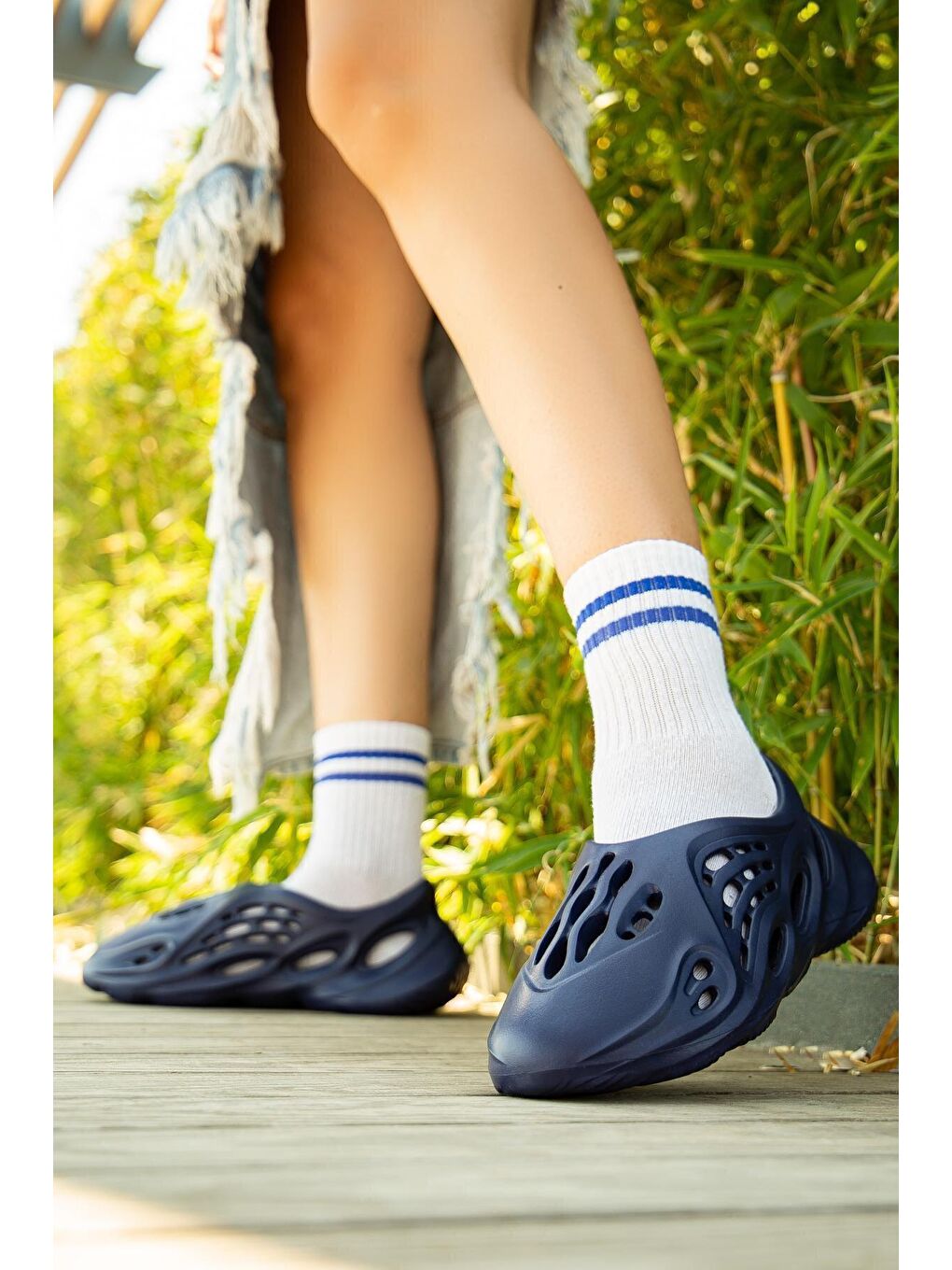 Lacivert D106 Günlük Ortopedik Unisex Sandalet