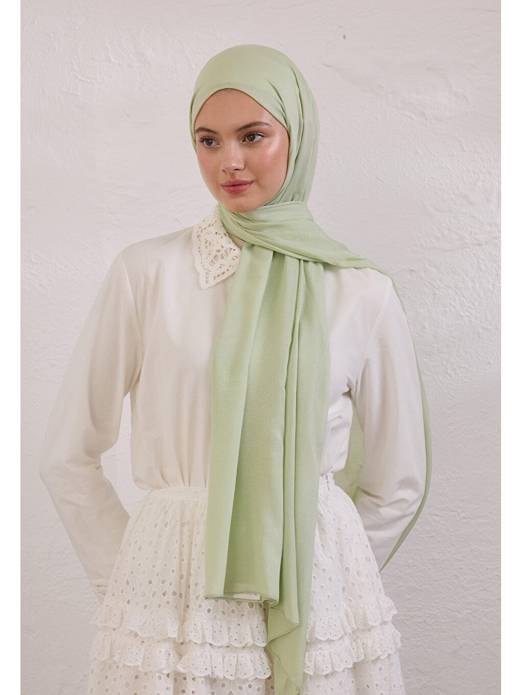 Yeşil Soft Viskon Şal Mint