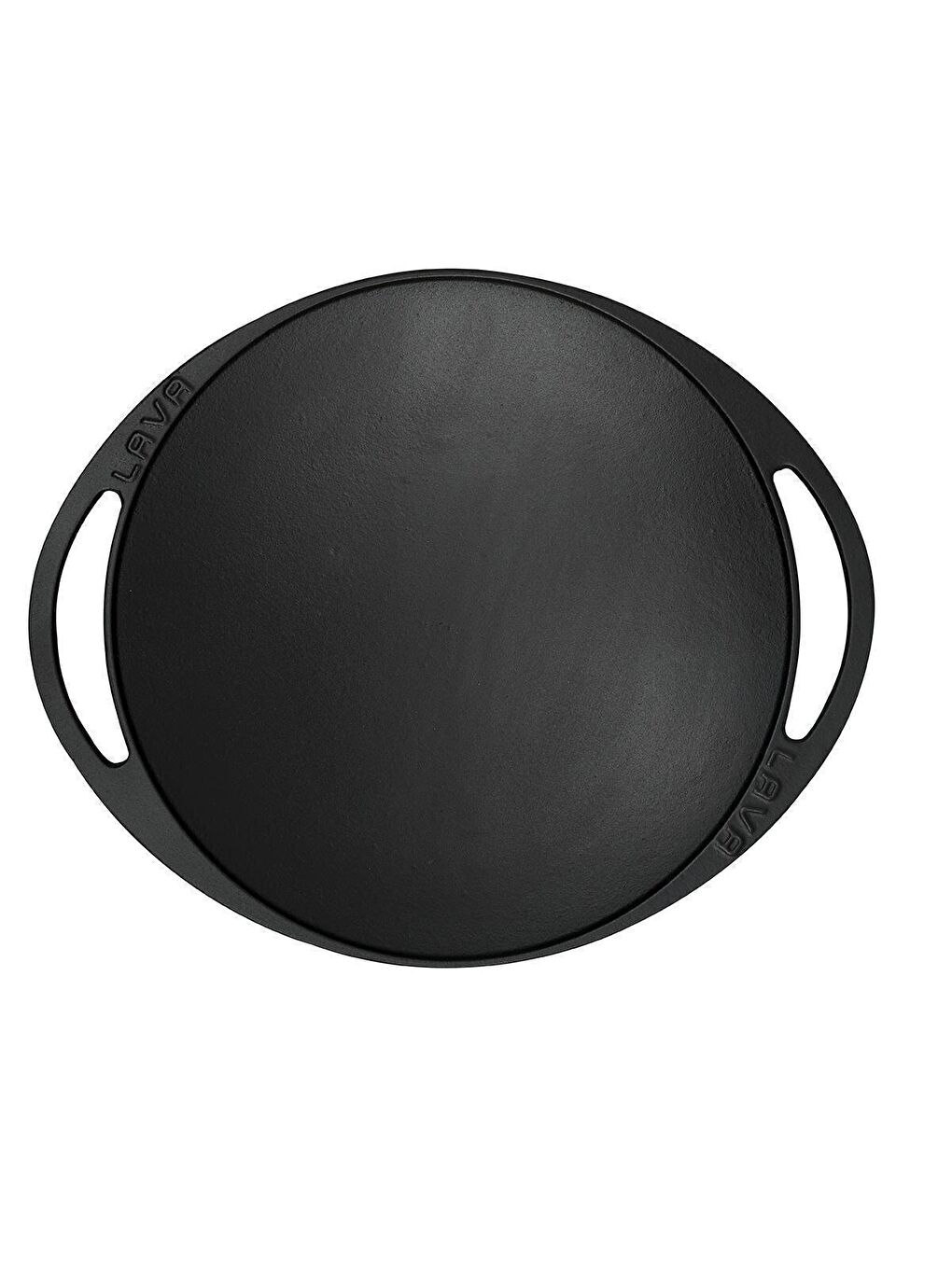 Siyah Yuvarlak Saç Kavurma Tavası Döküm Demir Yekpare Çift Kulplu Çap(Ø)28cm.-1