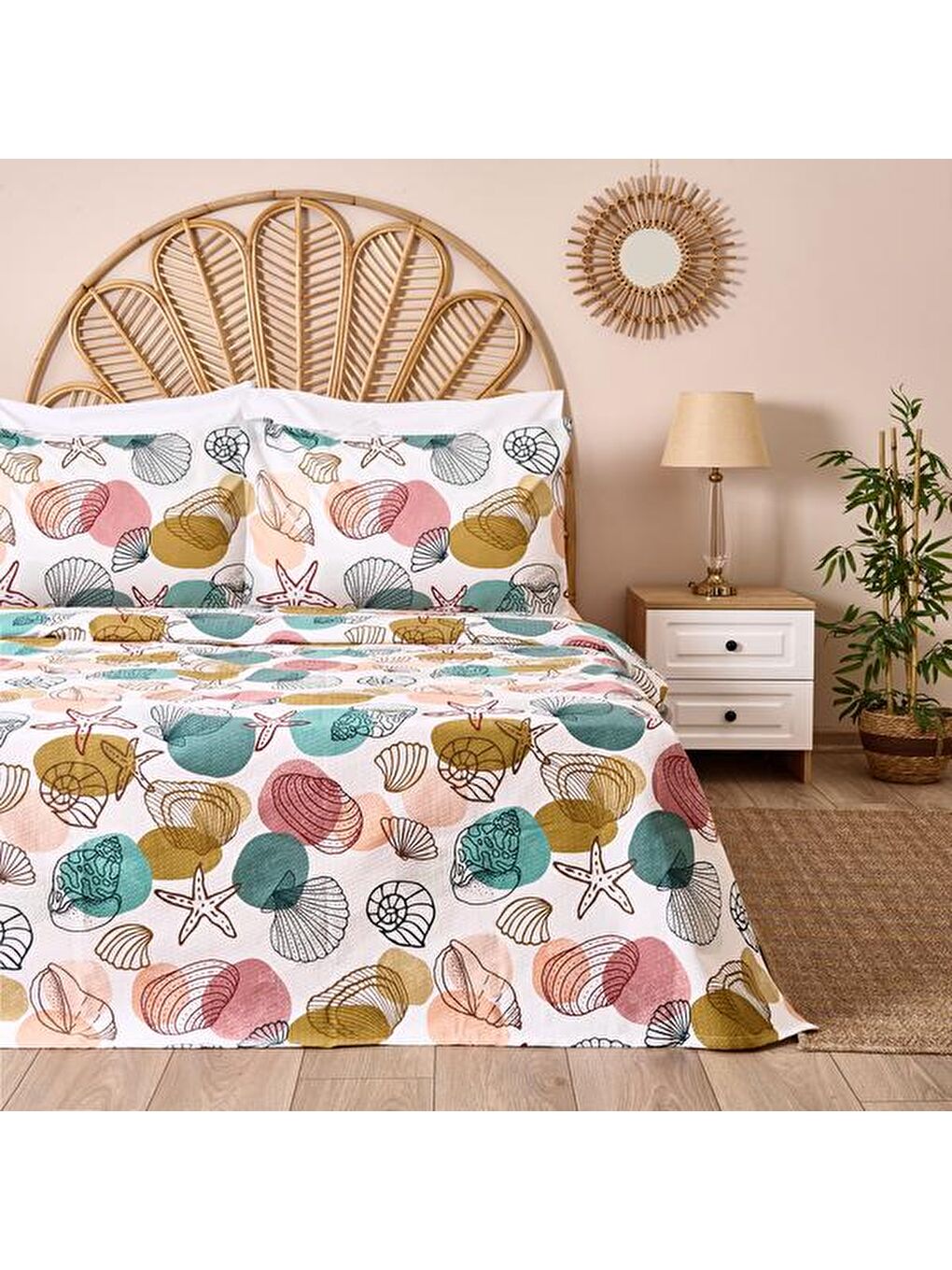 Karışık Soft Lindl Çift Kişilik Pike Takımı - Renkli