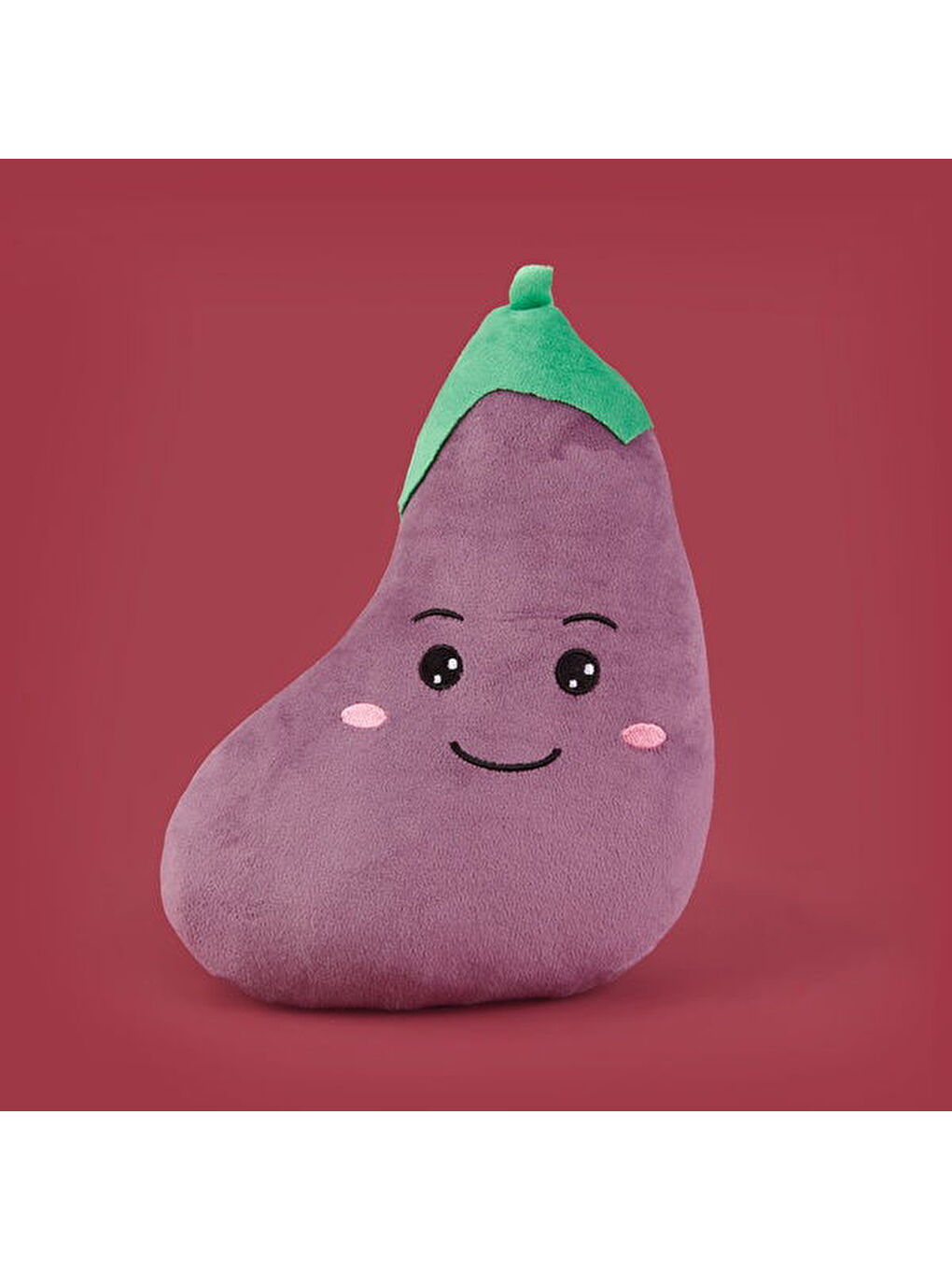Soft Patlıcan Figürlü Yastık - Mor - 25 cm-3