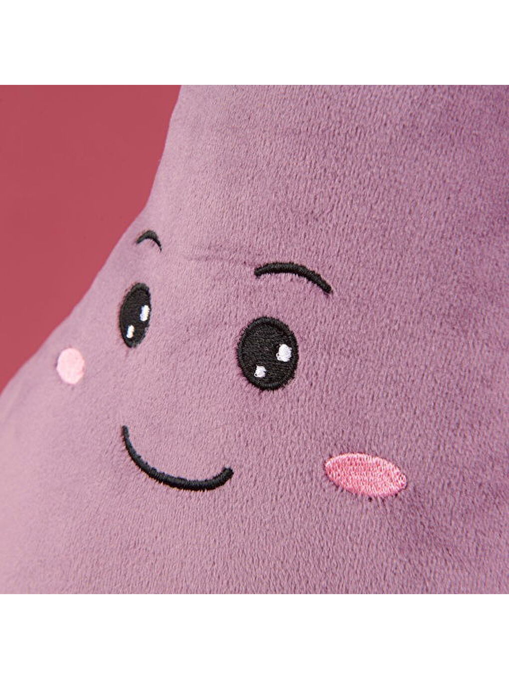 Soft Patlıcan Figürlü Yastık - Mor - 25 cm-1