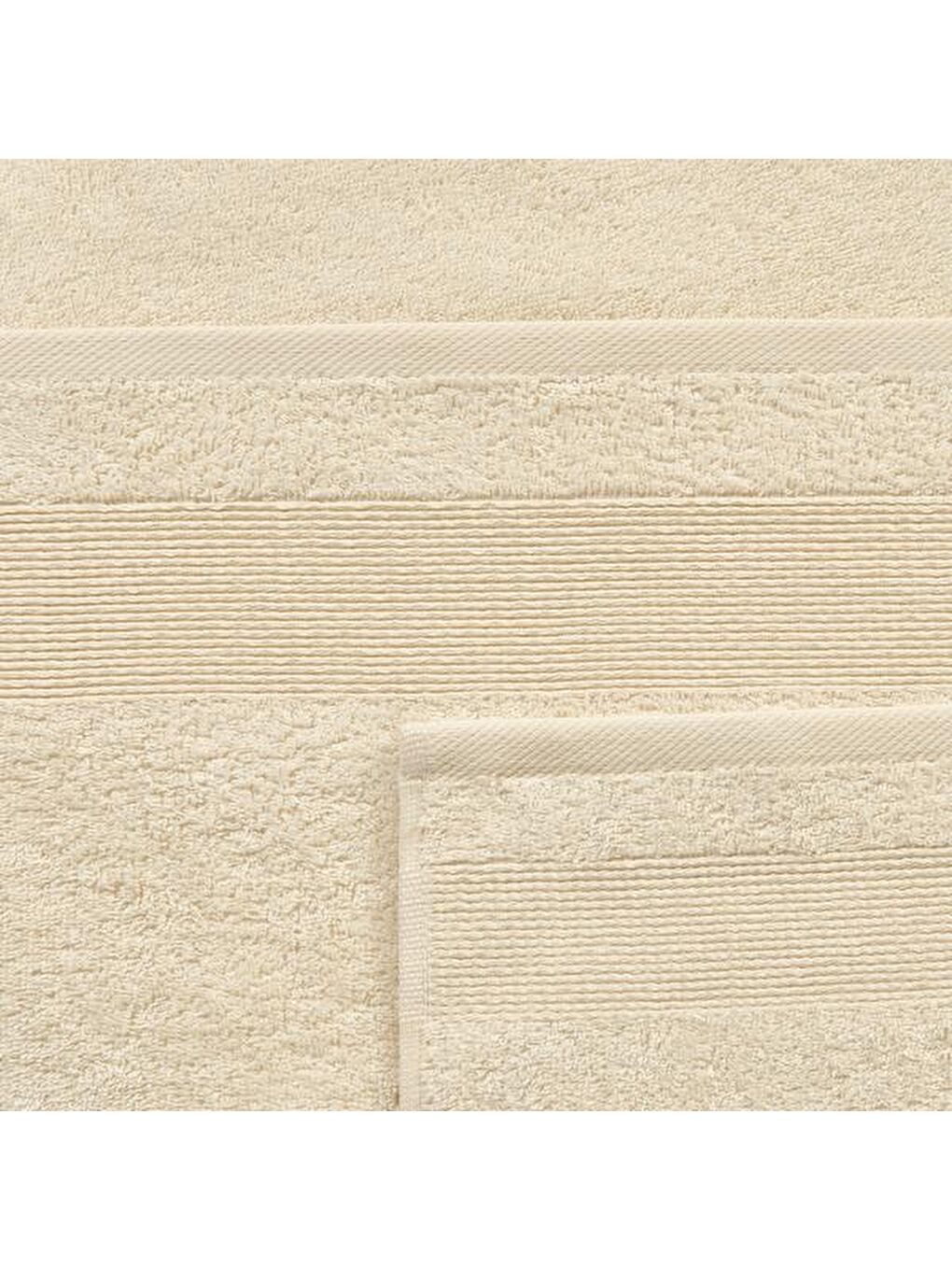 2'li Havlu Seti - Bej - 50x80 cm + 30x50 cm-3