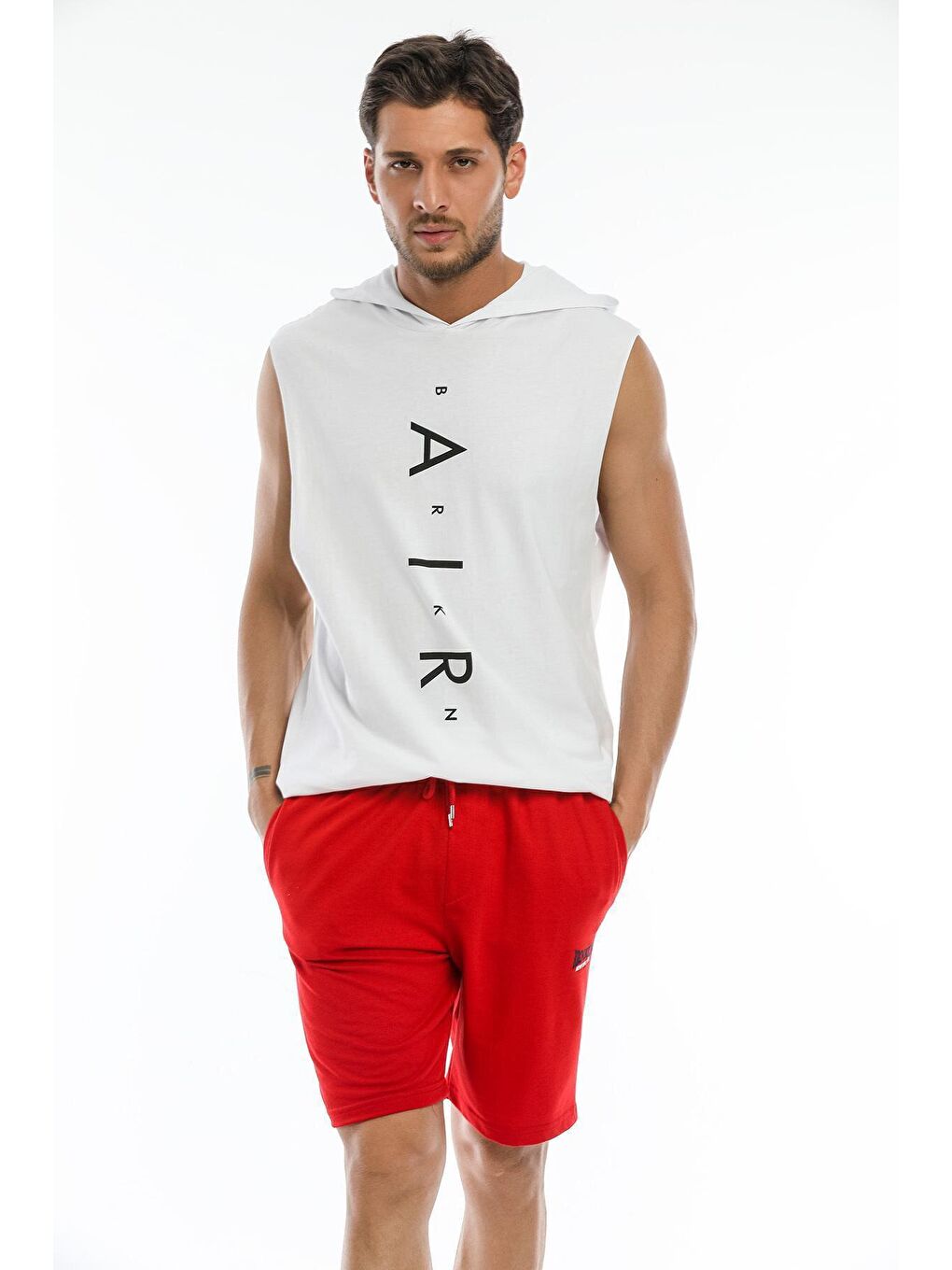 Kırmızı Regular Fit Nakışlı Brooklyn Erkek Şort SPR21Y57-1