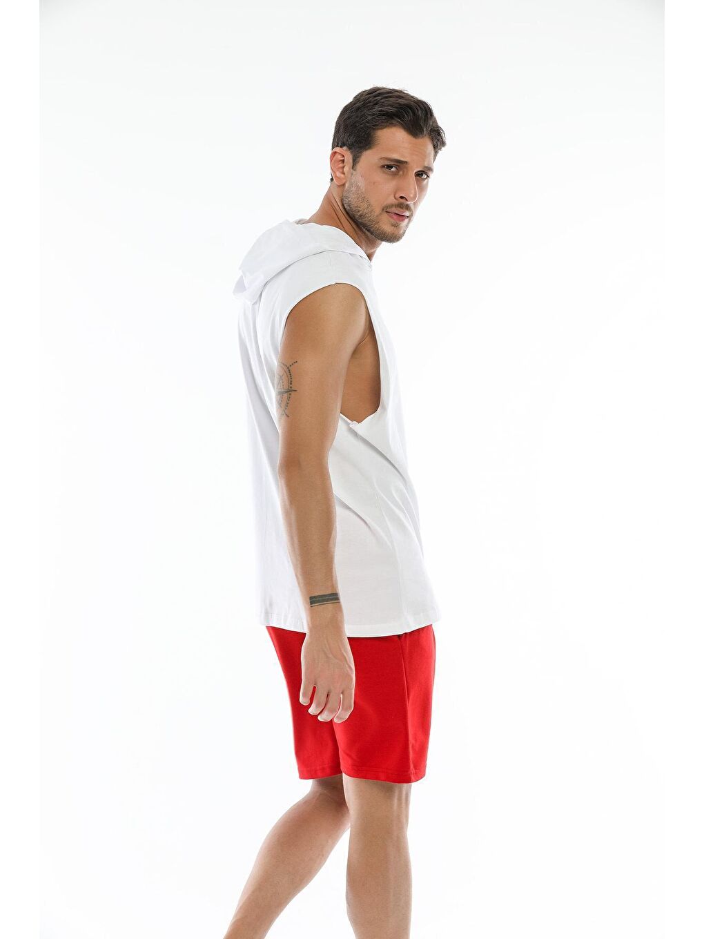 Kırmızı Regular Fit Nakışlı Brooklyn Erkek Şort SPR21Y57-2