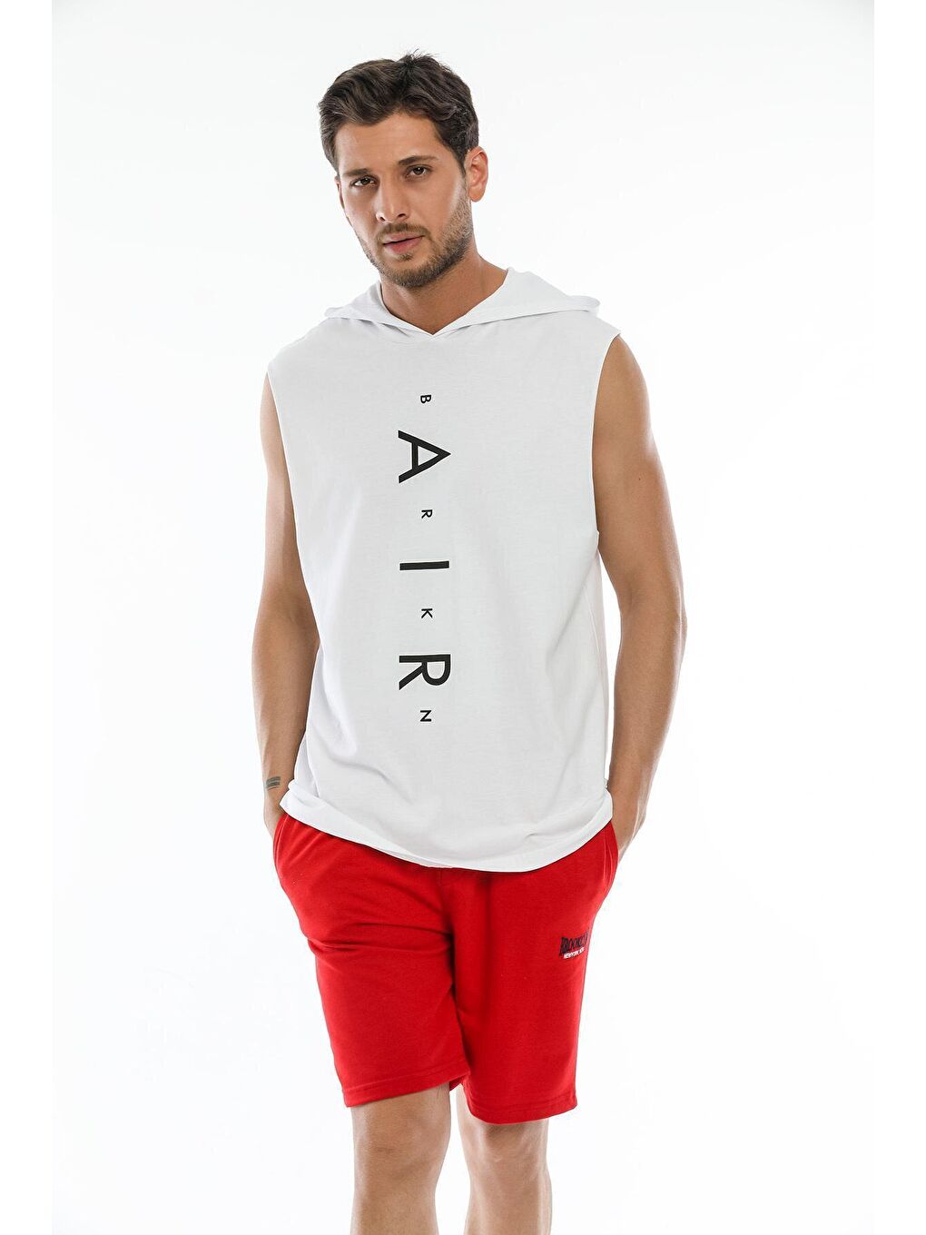 Kırmızı Regular Fit Nakışlı Brooklyn Erkek Şort SPR21Y57-3