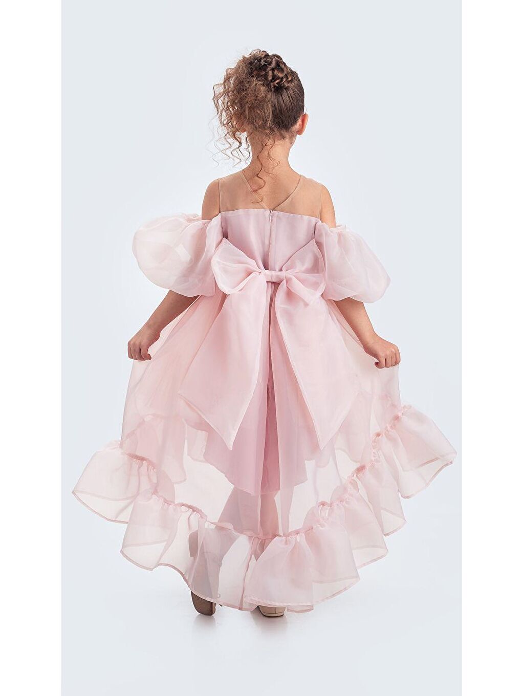 Pembe Arisvi Kız Çocuk Abiye M00738-5